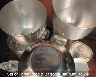 Set of Three Reed  Barton Aluminum Bowls second image