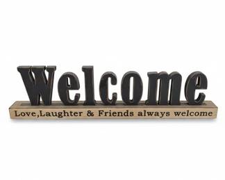 Welcome Sign with Love, Laughter  Friends Always Welcome