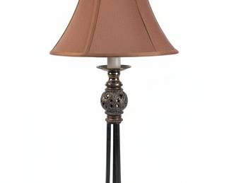Bronze Polystone Antique Style Room Buffet Lamp with Tassel
