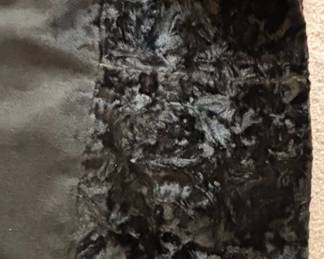 Vintage Black Crushed Velvet and Silk Brocade Shawl second image