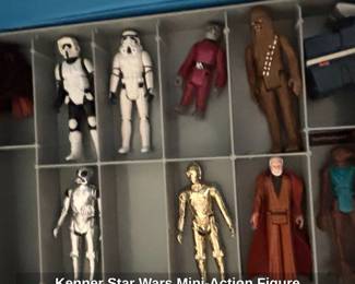 Kenner Star Wars MiniAction Figure Collectors Case with Original Figures second image