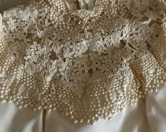 Vintage s Satin Wedding Dress with Lace Accents third image