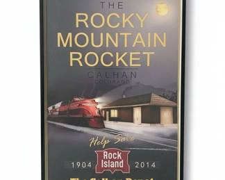 The Rocky Mountain Rocket  Calhan Depot Preservation Poster
