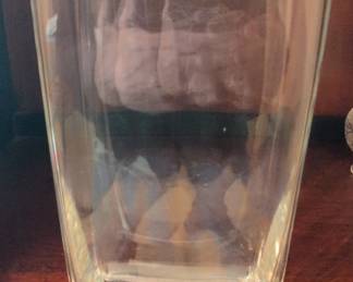 Square Crystal Glass Vase