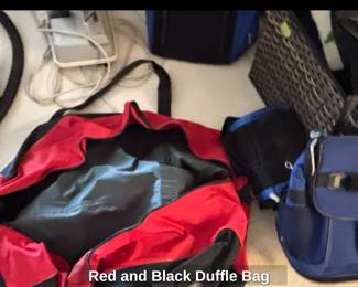 Red and Black Duffle Bag