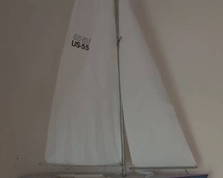 Americas Cup Enterprise Model Sailboat