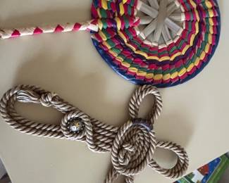 Nautical Rope Cross Wall Hanging  Woven Fan