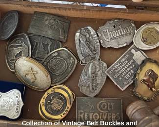 Collection of Vintage Belt Buckles and Memorabilia second image