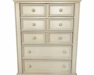 Cream Painted Tall Chest of Drawers