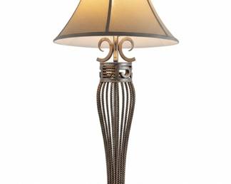 Rustic Twisted Rope Metal Table Lamp second image