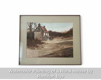 Watercolor Painting of a Rural House by Ranulph Bye