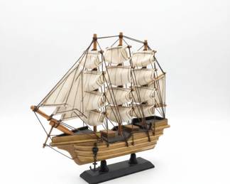 Decorative Sailboat Model with Inspirational Quote second image