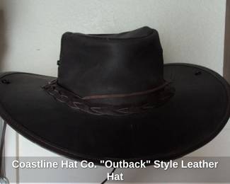 Coastline Hat Co. Outback Style Leather Hat