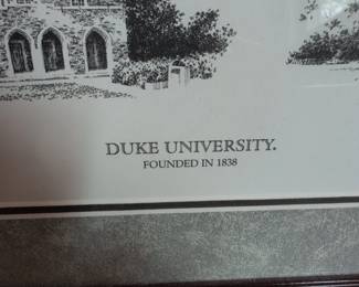 Duke University Architectural Sketch Print second image
