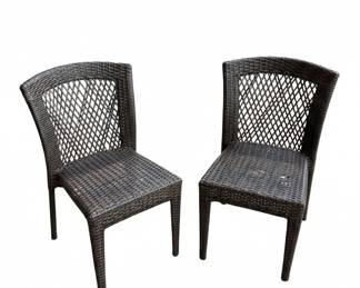 Wicker Patio Chairs Set of 