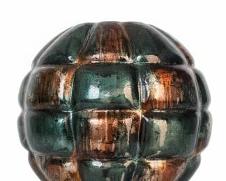 Artisan Glass Melon Form Vase
