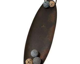 Wrought Iron Decorative Tray with Spheres