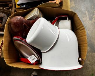 Enamel Pots, Pans, and Plates