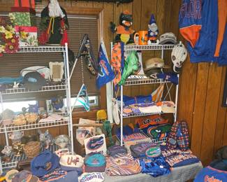 Lots of Florida Gators paraphernalia