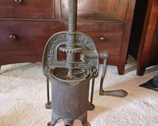 Antique Enterprise Sausage lard press/ fruit press