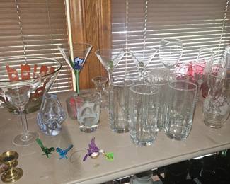Various glass and bar