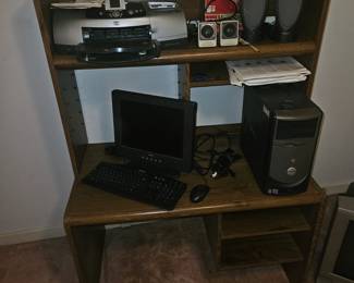 Dell Computer and speakers HP printer