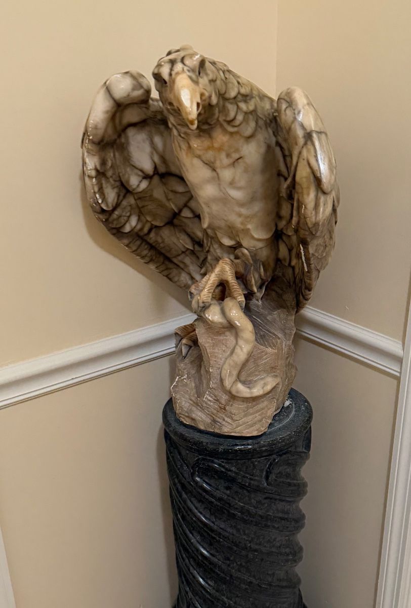 Very Cool Alabaster/Marble Eagle Sculpture! 