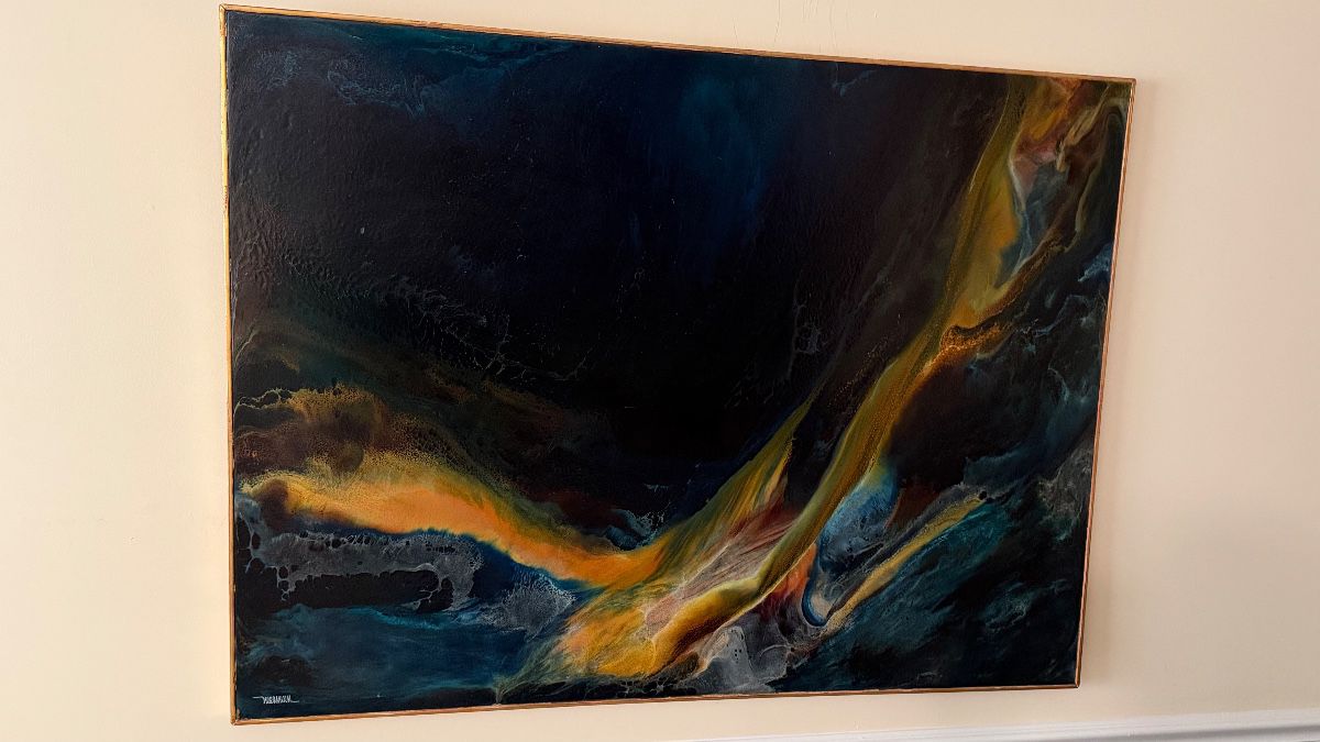 Oil on Board "Poem for the Sea" by Artist Leonardo Nierman