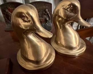 Brass Duck Book ends