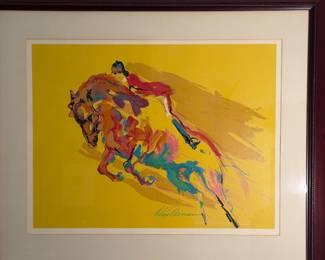 Serigraph i.e. Silkscreen Print Titled "Show Jumper" by LeRoy Neiman 1972