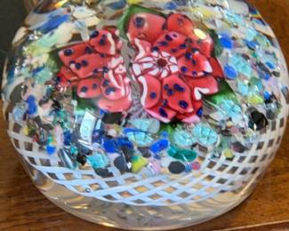 Murano Glass Millefiori Paperweight