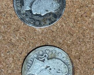 Pair of Barber Quarters
