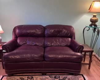 Leather Love Seat 