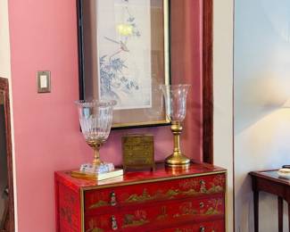 Chinoiserie Red Lacquer Chest