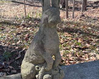 Cement Rabbit Statue