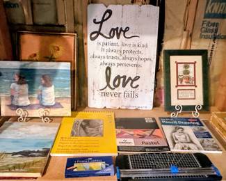 Art, art supplies, etc.