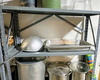 King Fisher Deep Fryer with accessories, stock pots, vintage ice cream maker, vintage popcorn maker, and more!