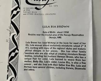 Description of weaving from Cristof's Gallery