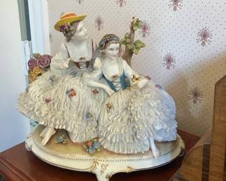 Another beautiful Dresden double "lace" figurine.