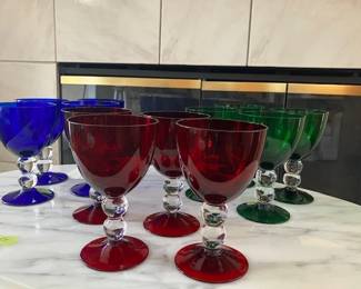 Charles Goode London multicolored goblets