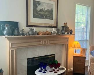 Nice marble top oval coffee table.