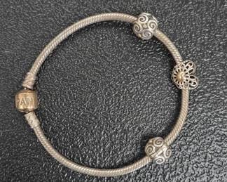 Pandora Sterling Silver Charm Bracelet with Charms second image