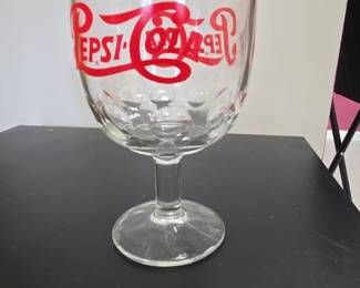 Vintage PepsiCola Hobnail Goblet Glass