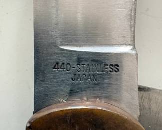 Vintage Explorer Edge Mark Stainless Steel Folding Knife with Saw