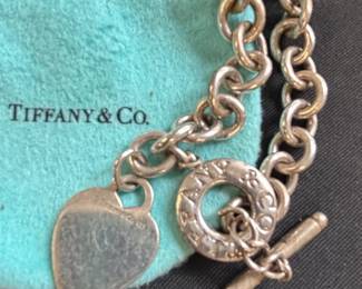 Tiffany  Co. Sterling Silver Heart Tag Toggle Bracelet second image
