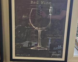 White Wine Glass Patent Art Print by Ethan Harper second image