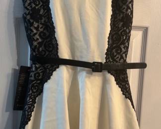 Bebe Lace Fit and Flare Dress