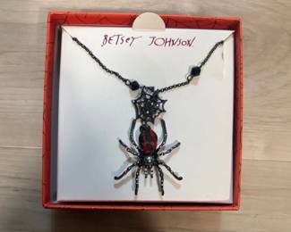 Betsey Johnson Spider and Web Necklace