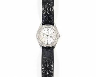 Guess Womens Crystal Accented Watch with Embossed Logo Strap third image