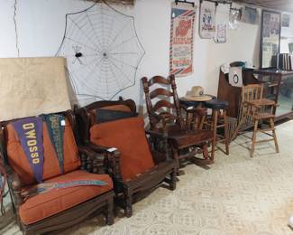 Owosso pennants, rocking chair